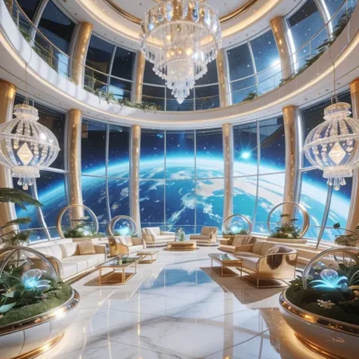 luxurious orbital glass atrium V1