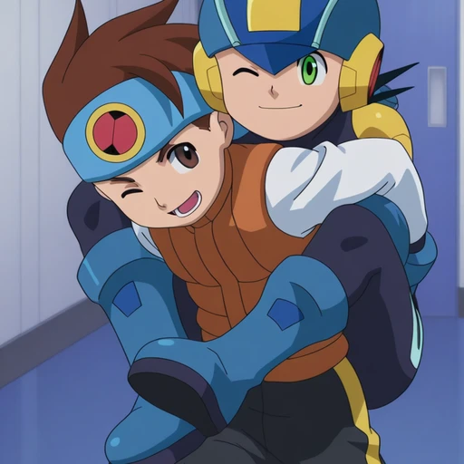 Lan Hikari & Megaman - MegaMan NT Warrior Illustrious
