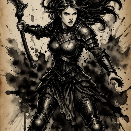 inkywater - Dark Fantasy Ink & Watercolor Bleed Krea2 v1.0